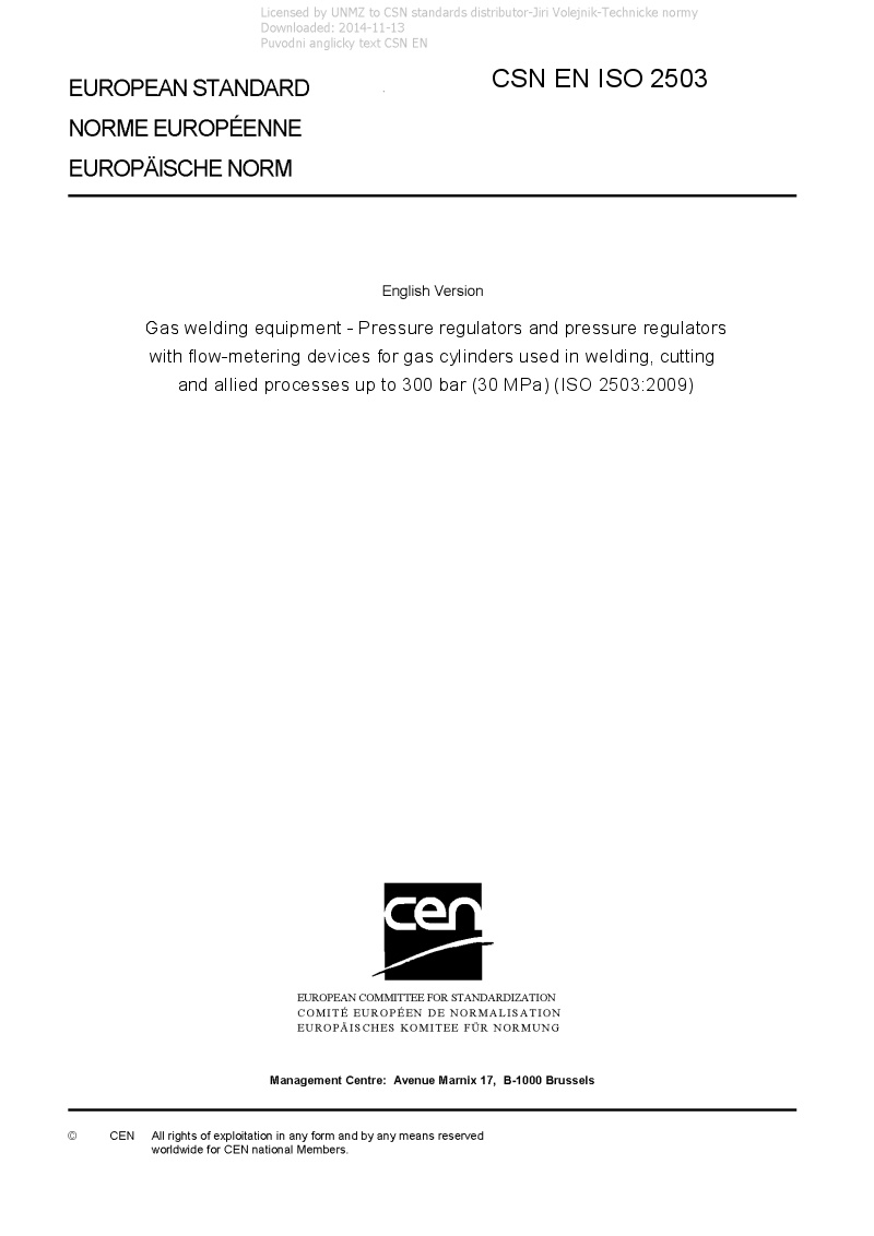 En Iso 2503 European Standards