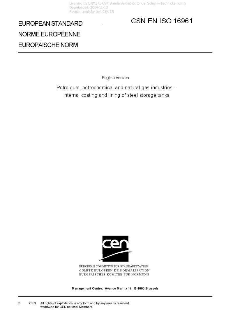 En Iso 16961 European Standards