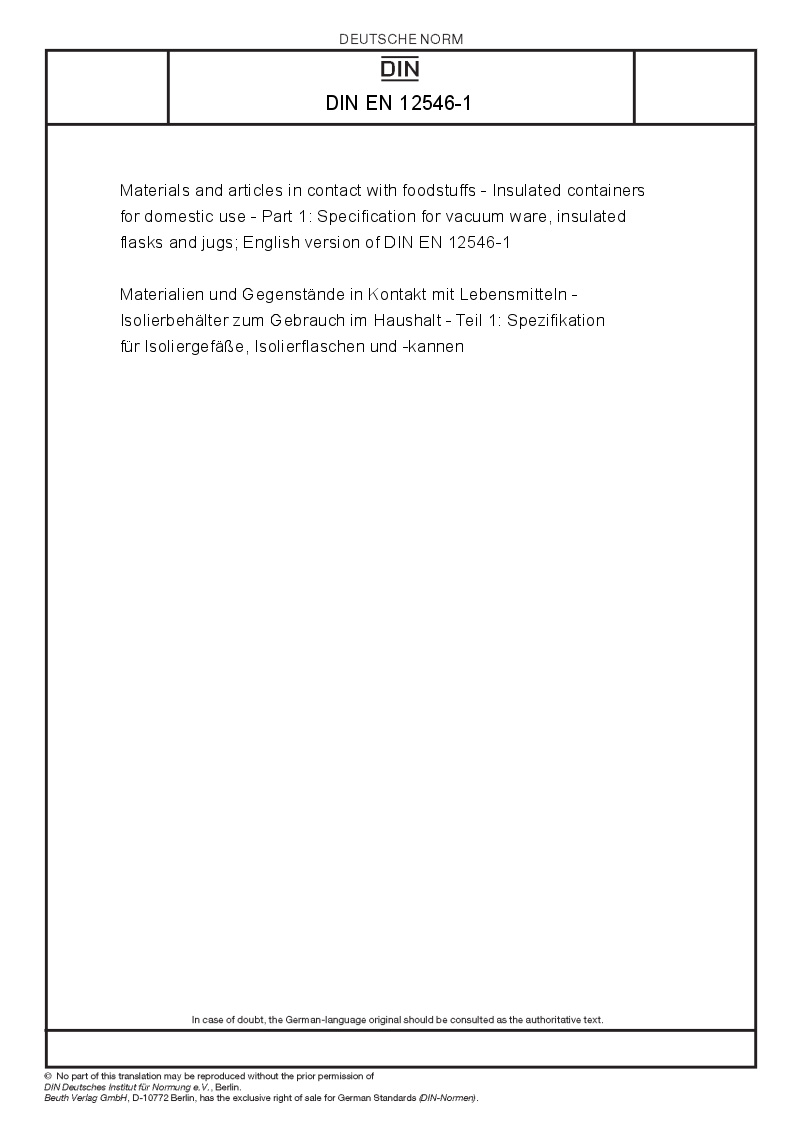 Din En 1 European Standards