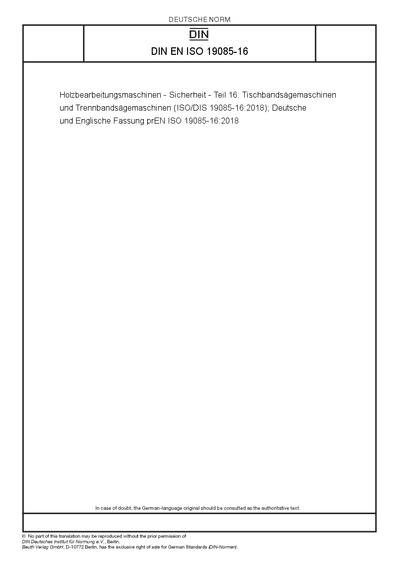 Din En Iso 19085 16 European Standards