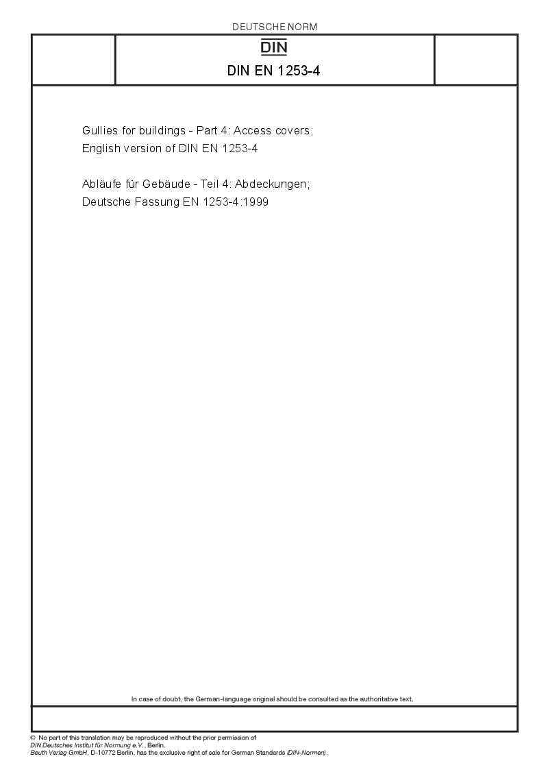 DIN EN 1253-4 - European Standards