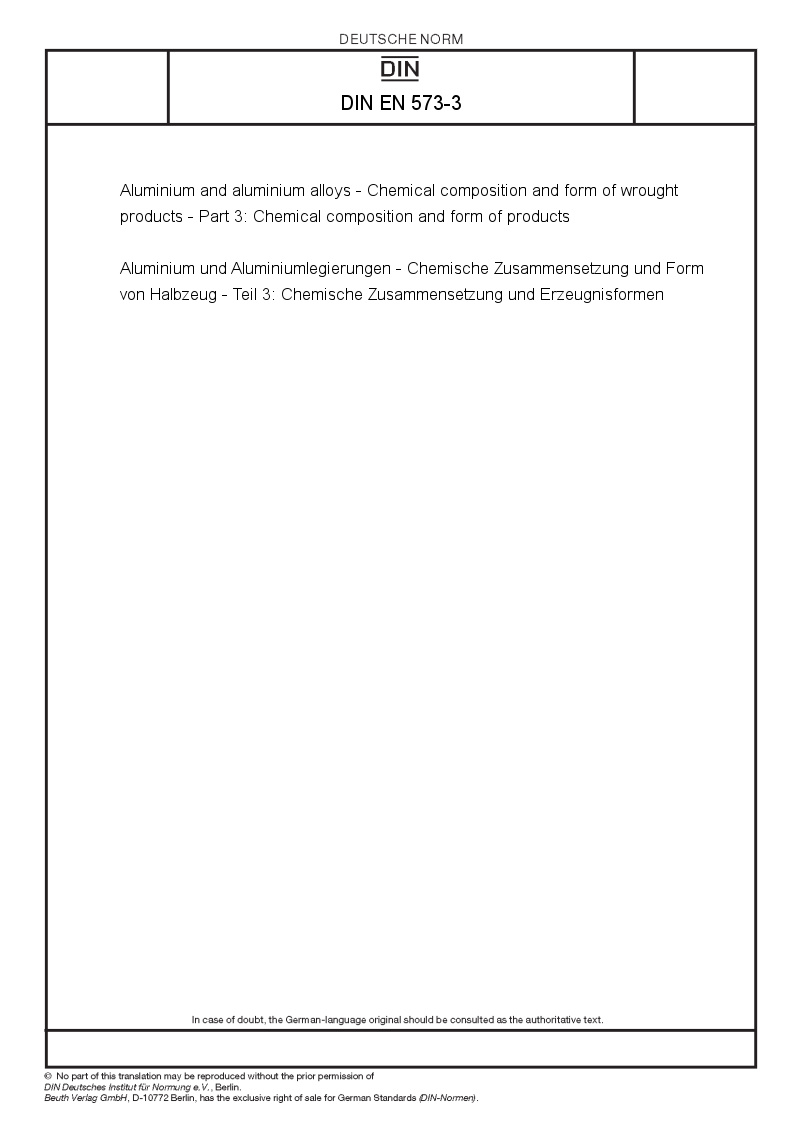 DIN EN 573-3 - European Standards
