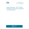 UNE EN 60079-20-1:2014 Explosive atmospheres -- Part 20-1: Material characteristics for gas and vapour classification - Test methods and data