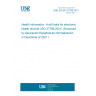 UNE EN ISO 27789:2021 Health informatics - Audit trails for electronic health records (ISO 27789:2021) (Endorsed by Asociación Española de Normalización in December of 2021.)