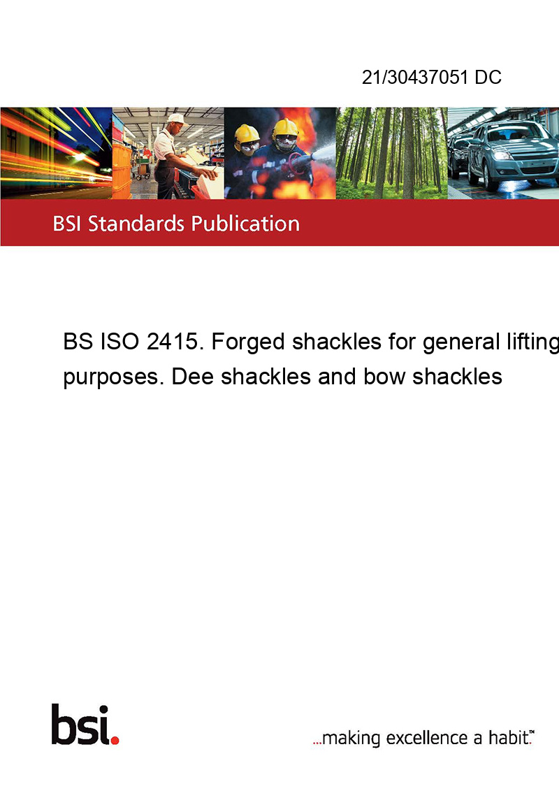 21/30437051 DC BS ISO 2415. shackles for general lifting