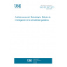 UNE ISO 3972:2013 Sensory analysis. Methodology. Method of investigating sensitivity of taste.