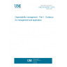 UNE EN 60300-1:2015 Dependability management - Part 1: Guidance for management and application