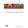 BS 8904:2011 Guidance for community sustainable development