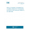 UNE EN 23995:1999 METALLIC POWDERS. DETERMINATION OF GREEN STRENGTH BY TRANSVERSE RUPTURE OF RECTANGULAR COMPACTS (ISO 3995:1985)