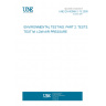 UNE EN 60068-2-13:2000 ENVIRONMENTAL TESTING. PART 2: TESTS. TEST M: LOW AIR PRESSURE