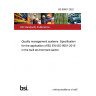 BS 99001:2022 Quality management systems. Specification for the application of BS EN ISO 9001:2015 in the built environment sector