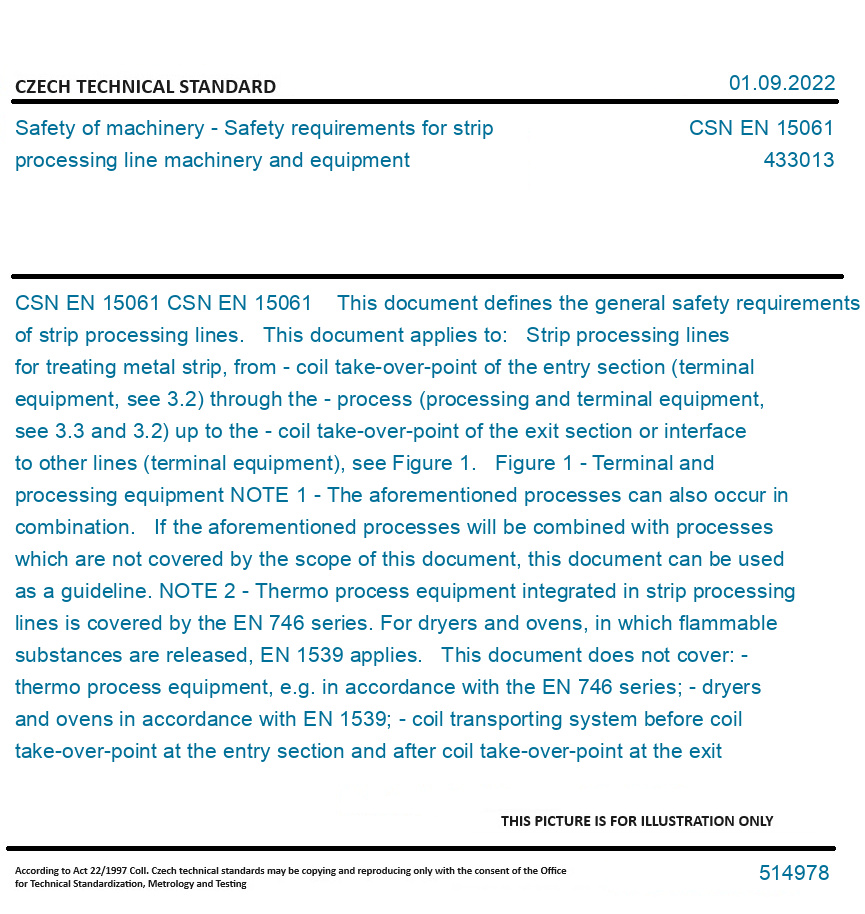 CSN EN 15061 - Safety of machinery - Safety requirements for strip ...