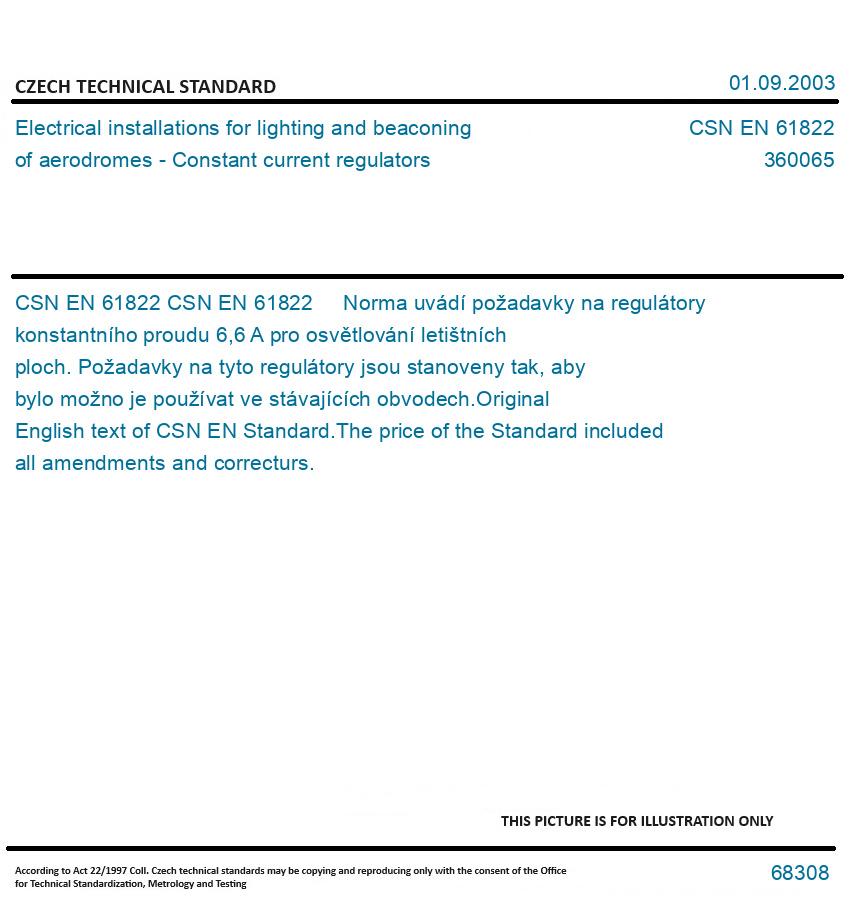 CSN EN 61822 - Electrical installations for lighting and beaconing of ...