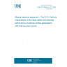 UNE EN 60601-2-31:2009 Medical electrical equipment -- Part 2-31: Particular requirements for the basic safety and essential performance of external cardiac pacemakers with internal power source