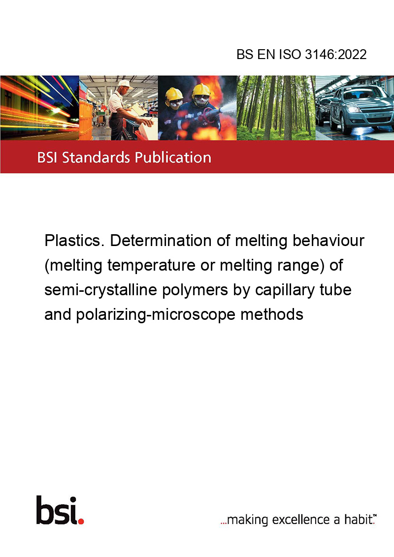 Iso 3146 BS EN ISO 3146:2022 Plastics. Determination of melting behaviour ...