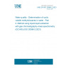 UNE EN ISO 20596-2:2023 Water quality - Determination of cyclic volatile methylsiloxanes in water - Part 2: Method using liquid-liquid extraction with gas chromatography-mass spectrometry (GC-MS) (ISO 20596-2:2021)