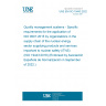 UNE EN ISO 19443:2022 Quality management systems - Specific requirements for the application of ISO 9001:2015 by organizations in the supply chain of the nuclear energy sector supplying products and services important to nuclear safety (ITNS) (ISO 19443:2018) (Endorsed by Asociación Española de Normalización in September of 2022.)