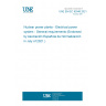 UNE EN IEC 63046:2021 Nuclear power plants - Electrical power system - General requirements (Endorsed by Asociación Española de Normalización in July of 2021.)