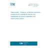 UNE EN 17136:2020 Water quality - Guidance on field and laboratory procedures for quantitative analysis and identification of macroinvertebrates from inland surface waters