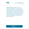 UNE EN 60601-1-11:2015/A1:2021 Medical electrical equipment - Part 1-11: General requirements for basic safety and essential performance - Collateral Standard: Requirements for medical electrical equipment and medical electrical systems used in the home healthcare environment (Endorsed by Asociación Española de Normalización in September of 2021.)