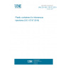 UNE EN ISO 15747:2019 Plastic containers for intravenous injections (ISO 15747:2018)