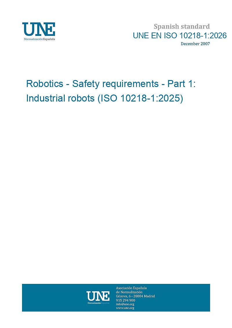 UNE EN ISO 10218-1:2026