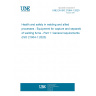 UNE EN ISO 21904-1:2020 Health and safety in welding and allied processes - Equipment for capture and separation of welding fume - Part 1: General requirements (ISO 21904-1:2020)