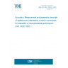 UNE EN ISO 14257:2002 Acoustics. Measurement and parametric description of spatial sound distribution curves in workrooms for evaluation of their acoustical performance. (ISO 14257:2001)