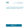UNE EN IEC 62881:2018/AC:2019-06 Cause and Effect Matrix (Endorsed by Asociación Española de Normalización in August of 2019.)