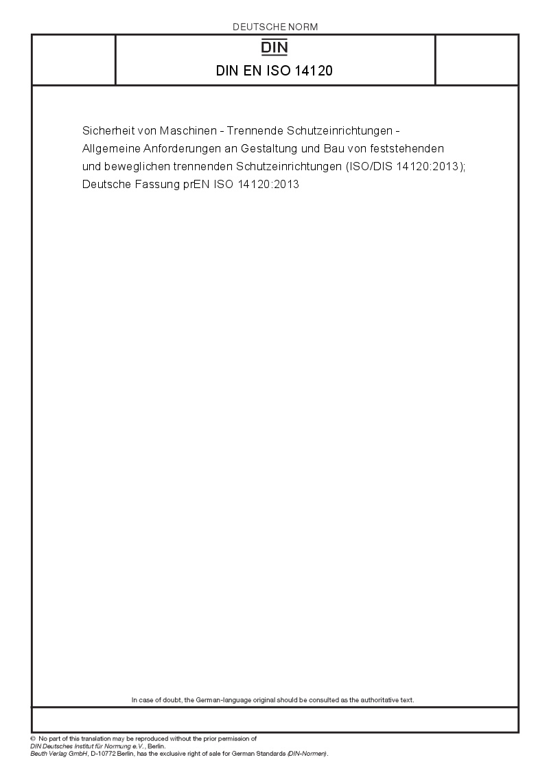 ISO / ISO / ISO - Safety of Machinery Package