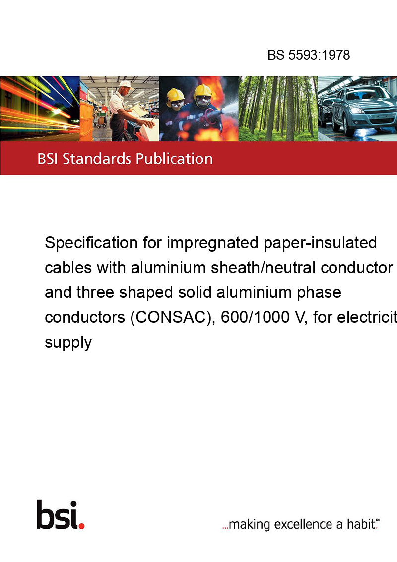 BS 5593:1978 Specification for impregnated paper-insulated cables with ...