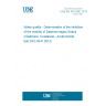 UNE EN ISO 6341:2013 Water quality - Determination of the inhibition of the mobility of Daphnia magna Straus (Cladocera, Crustacea) - Acute toxicity test (ISO 6341:2012)