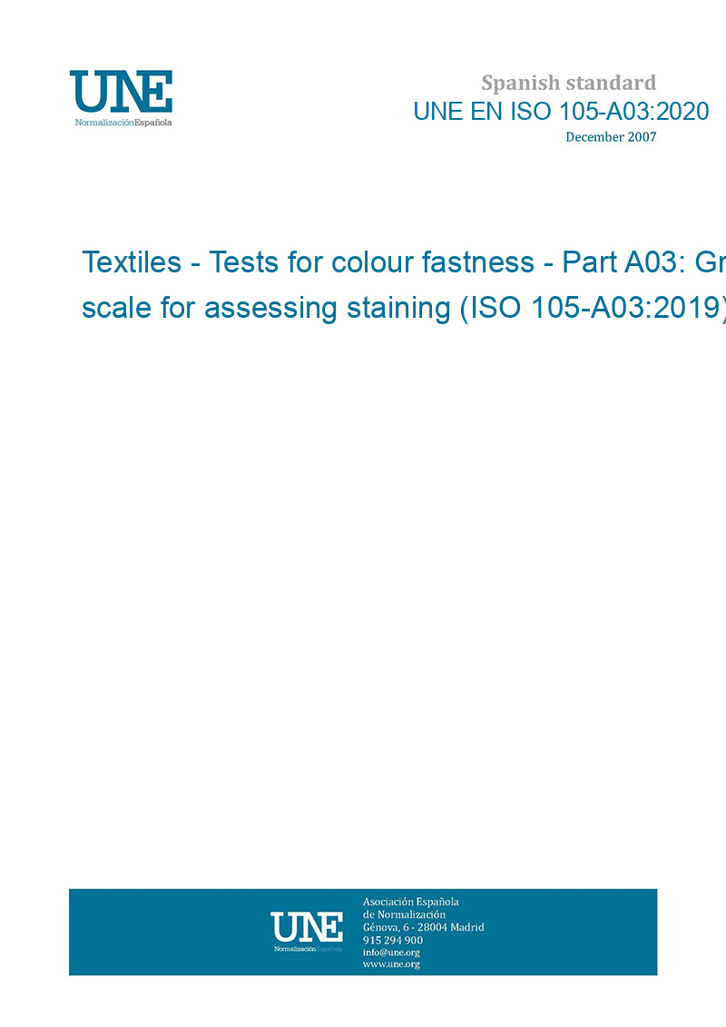 UNE EN ISO 105 A03 2020