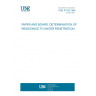 UNE 57165:1994 PAPER AND BOARD. DETERMINATION OF RESISTANCE TO WATER PENETRATION.