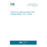 UNE EN 62631-1:2012 Dielectric and resistive properties of solid insulating materials - Part 1: General