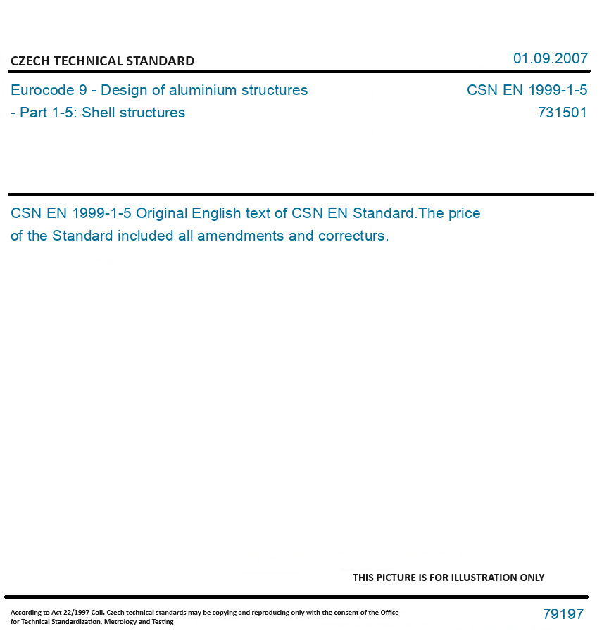 Eurocode Aluminium Design CSN EN 1999-1-5 - Eurocode 9 - Design of aluminium structures - Part 1 ...