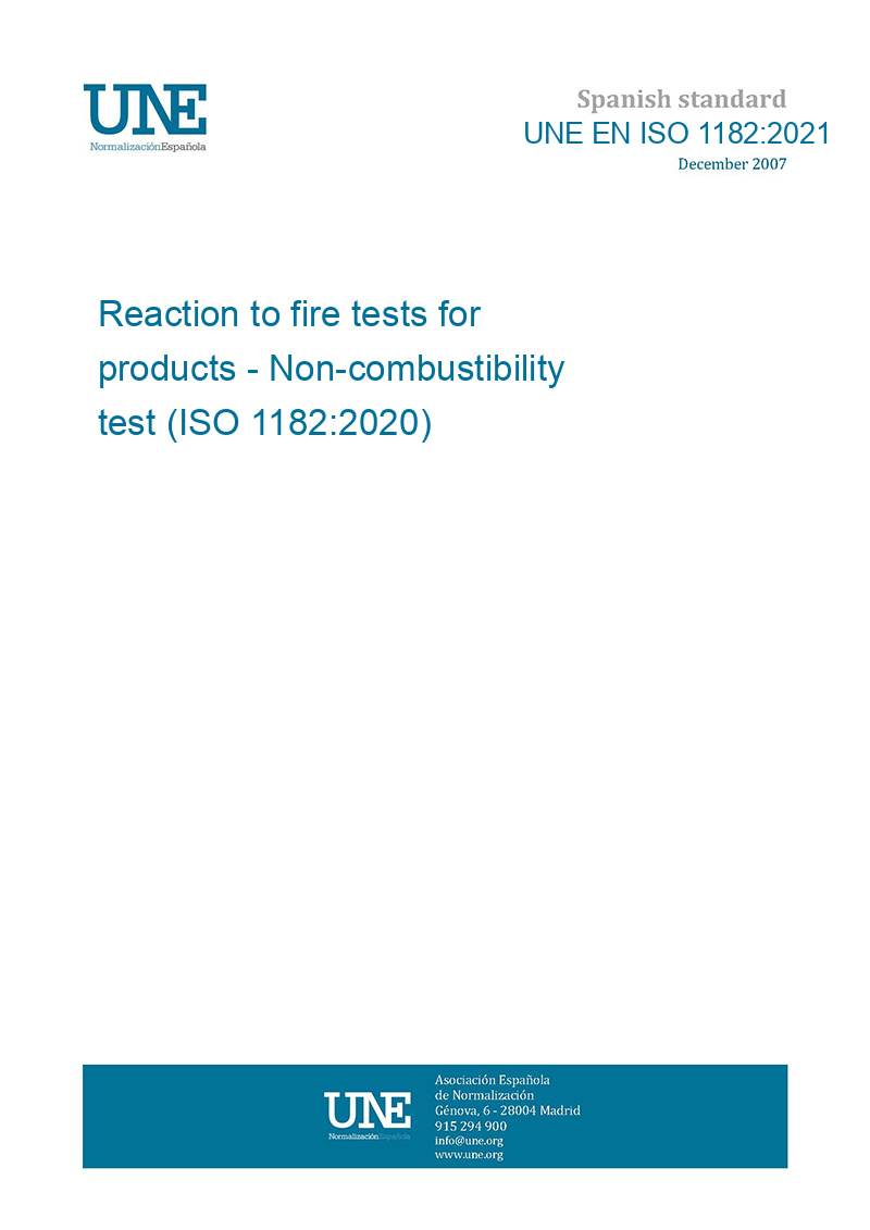 Api 1182 Rt UNE EN ISO 1182:2021