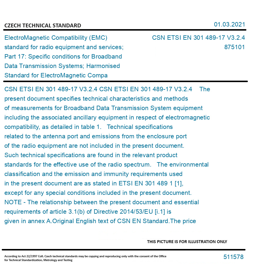 CSN ETSI EN 301 489-17 V3.2.4 - ElectroMagnetic Compatibility (EMC ...