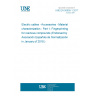 UNE EN 50655-1:2017 Electric cables - Accessories - Material characterization - Part 1: Fingerprinting for resinous compounds (Endorsed by Asociación Española de Normalización in January of 2018.)