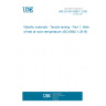 UNE EN ISO 6892-1:2020 Metallic materials - Tensile testing - Part 1: Method of test at room temperature (ISO 6892-1:2019)