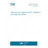 UNE EN 1753:2020 Magnesium and magnesium alloys - Magnesium alloy ingots and castings