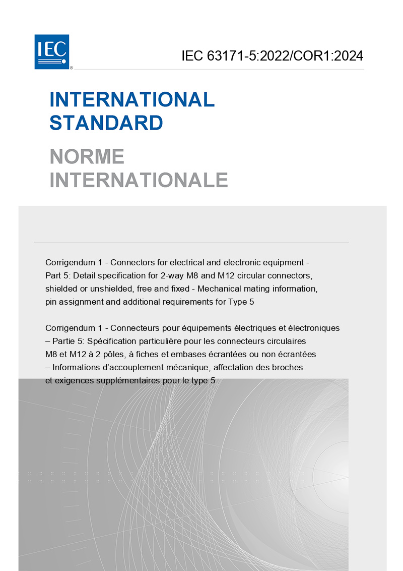 IEC 63171-5:2022/COR1:2024