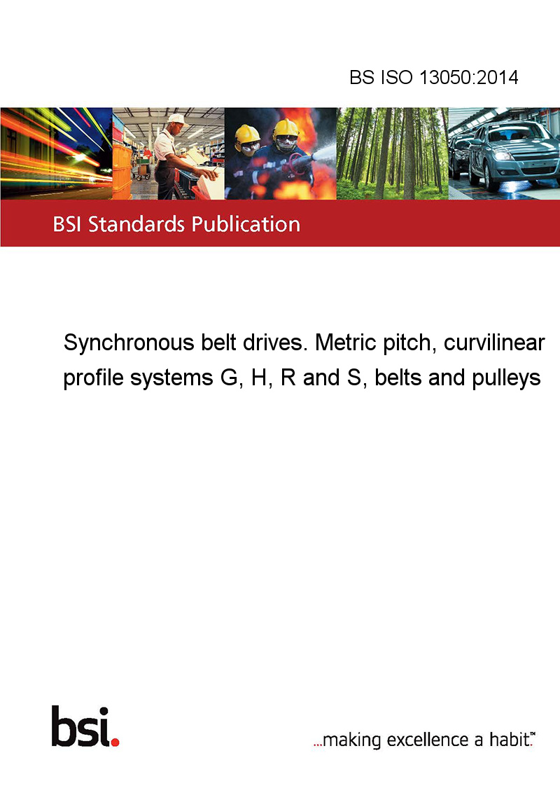 BS ISO 130502014 Synchronous belt drives. Metric pitch, curvilinear