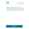 UNE EN 50470-1:2007 Electricity metering equipment (a.c.) -- Part 1: General requirements, tests and test conditions - Metering equipment (class indexes A, B and C)