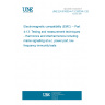 UNE EN 61000-4-13:2003/A1:2010 Electromagnetic compatibility (EMC) -- Part 4-13: Testing and measurement techniques - Harmonics and interharmonics including mains signalling at a.c. power port, low frequency immunity tests