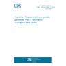 UNE EN ISO 3382-1:2010 Acoustics - Measurement of room acoustic parameters - Part 1: Performance spaces (ISO 3382-1:2009)