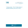 UNE EN ISO 8130-10:2022 Coating powders - Part 10: Determination of deposition efficiency (ISO 8130-10:2021)