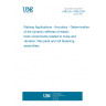 UNE EN 17495:2024 Railway Applications - Acoustics - Determination of the dynamic stiffness of elastic track components related to noise and vibration: Rail pads and rail fastening assemblies