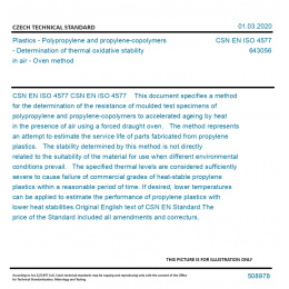 CSN EN ISO 4577 - Plastics - Polypropylene and propylene-copolymers ...