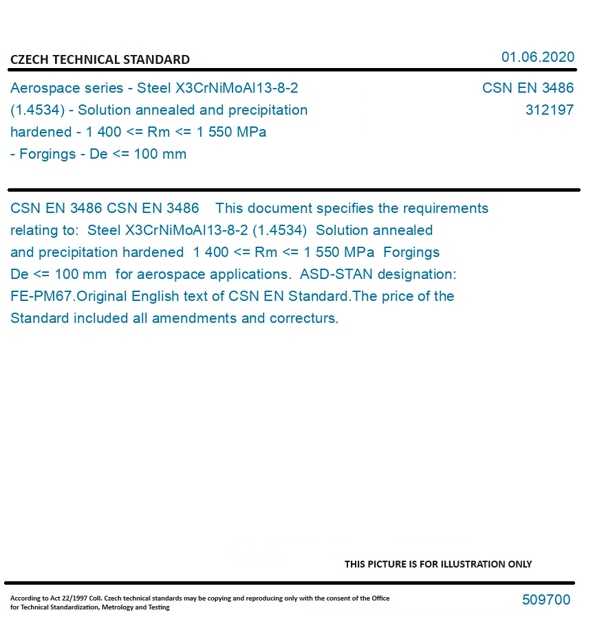 CSN EN 3486 - Aerospace series - Steel X3CrNiMoAl13-8-2 (1.4534 ...